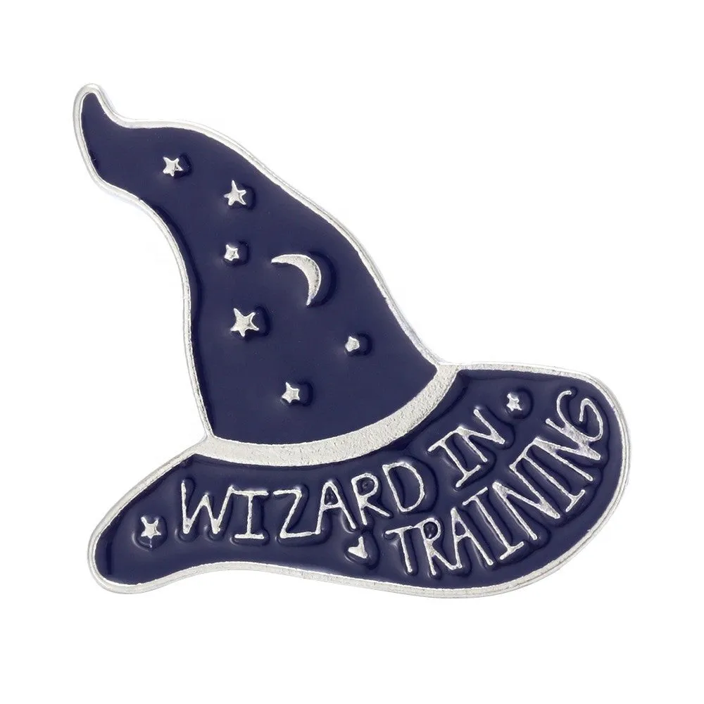 3D Enamel Wizard in Training Pin / Brooch