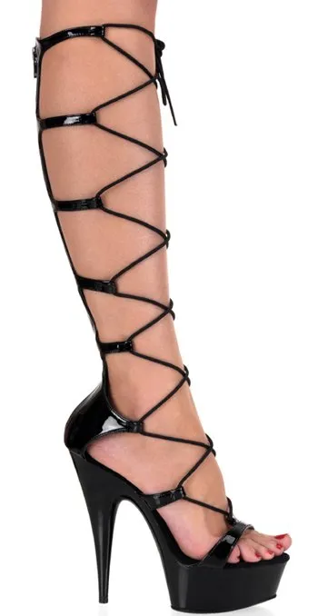 6" Stiletto Lace-Up Platform Sandal (DELIGHT-698)