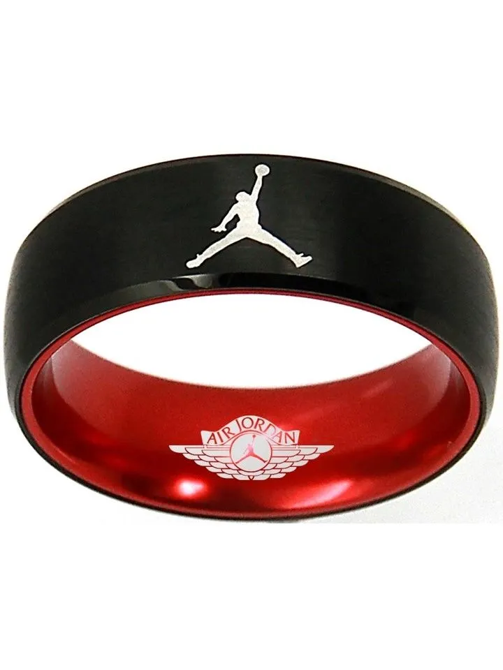 Air Jordan Ring Michael Jordan Ring Black & Red Ring #jordan