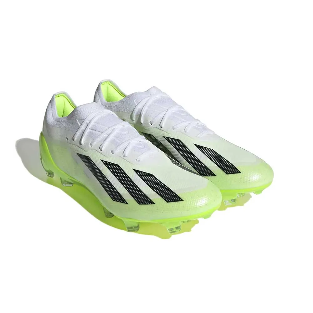 All Gender adidas X CRAZYFAST.1 FG Soccer Shoe - Cloud White/ Core Black/ Lucid Lemon - Regular (D)