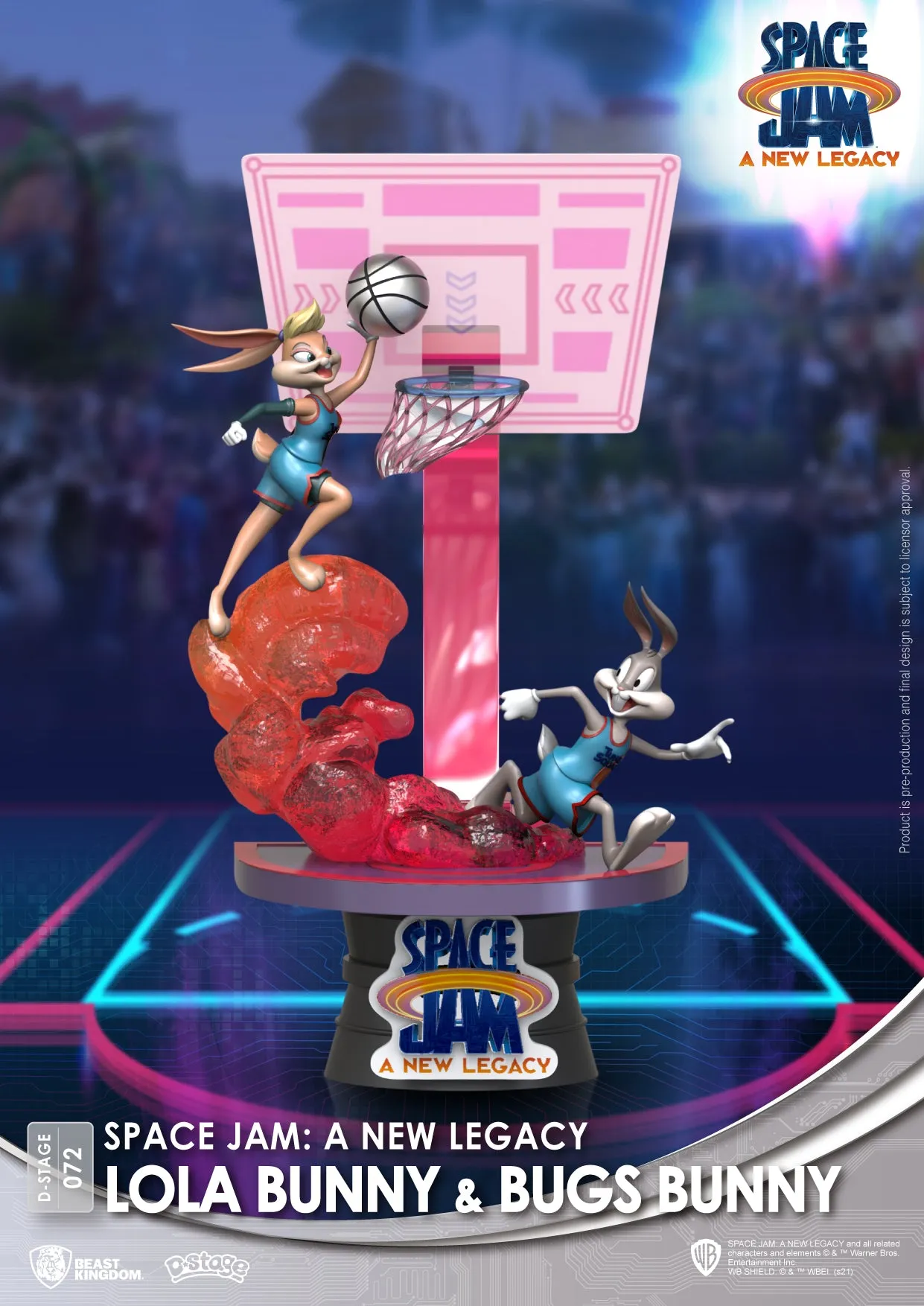 Beast Kingdom DS-072 Warner Bros. Space Jam A New Legacy: Lola Bunny & Bugs Bunny Diorama Stage D-Stage Figure Statue (Standard Version)