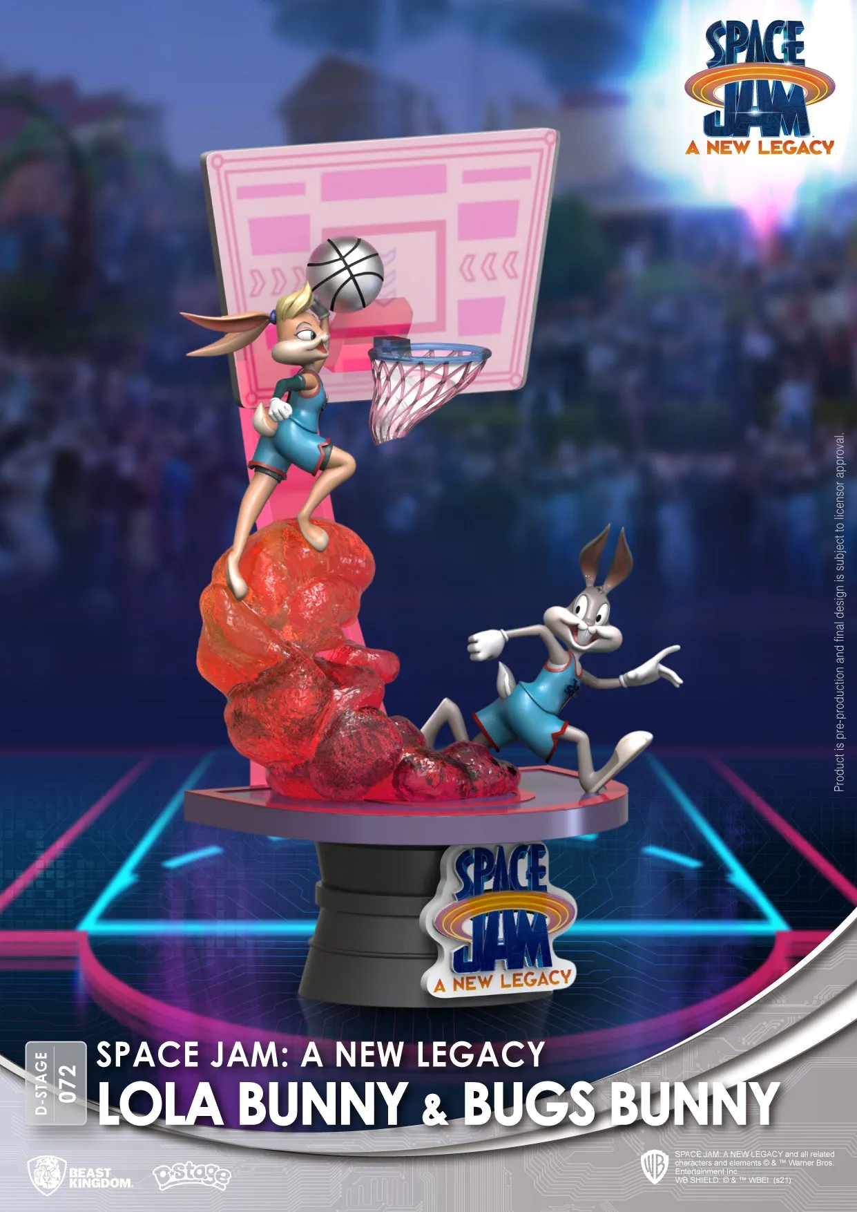 Beast Kingdom DS-072 Warner Bros. Space Jam A New Legacy: Lola Bunny & Bugs Bunny Diorama Stage D-Stage Figure Statue (Standard Version)