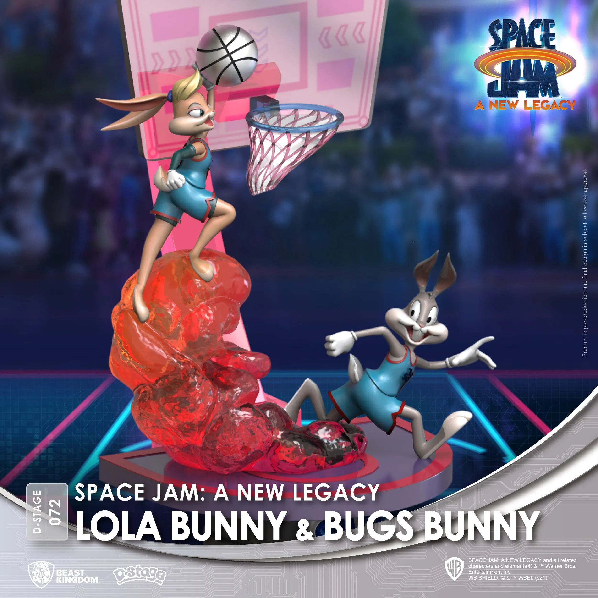 Beast Kingdom DS-072 Warner Bros. Space Jam A New Legacy: Lola Bunny & Bugs Bunny Diorama Stage D-Stage Figure Statue (Standard Version)