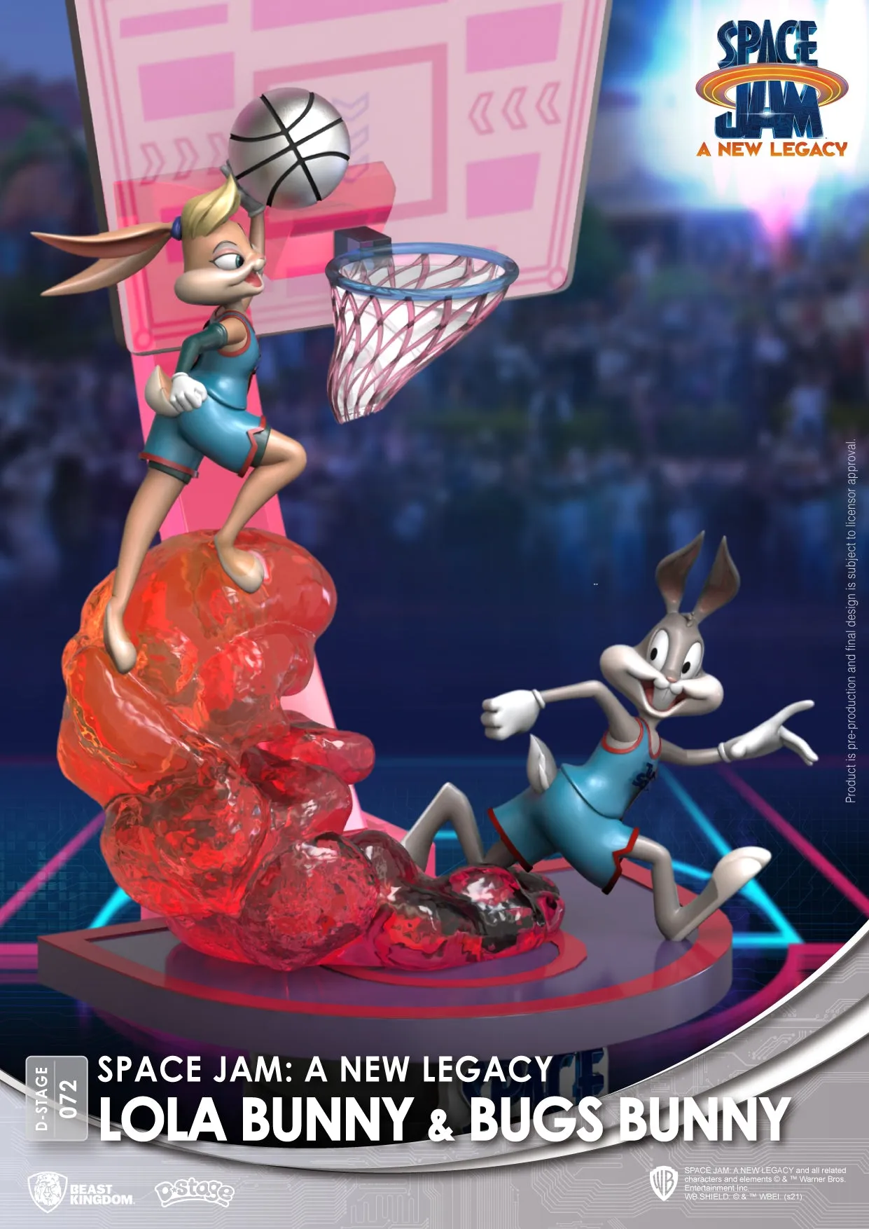 Beast Kingdom DS-072 Warner Bros. Space Jam A New Legacy: Lola Bunny & Bugs Bunny Diorama Stage D-Stage Figure Statue (Standard Version)