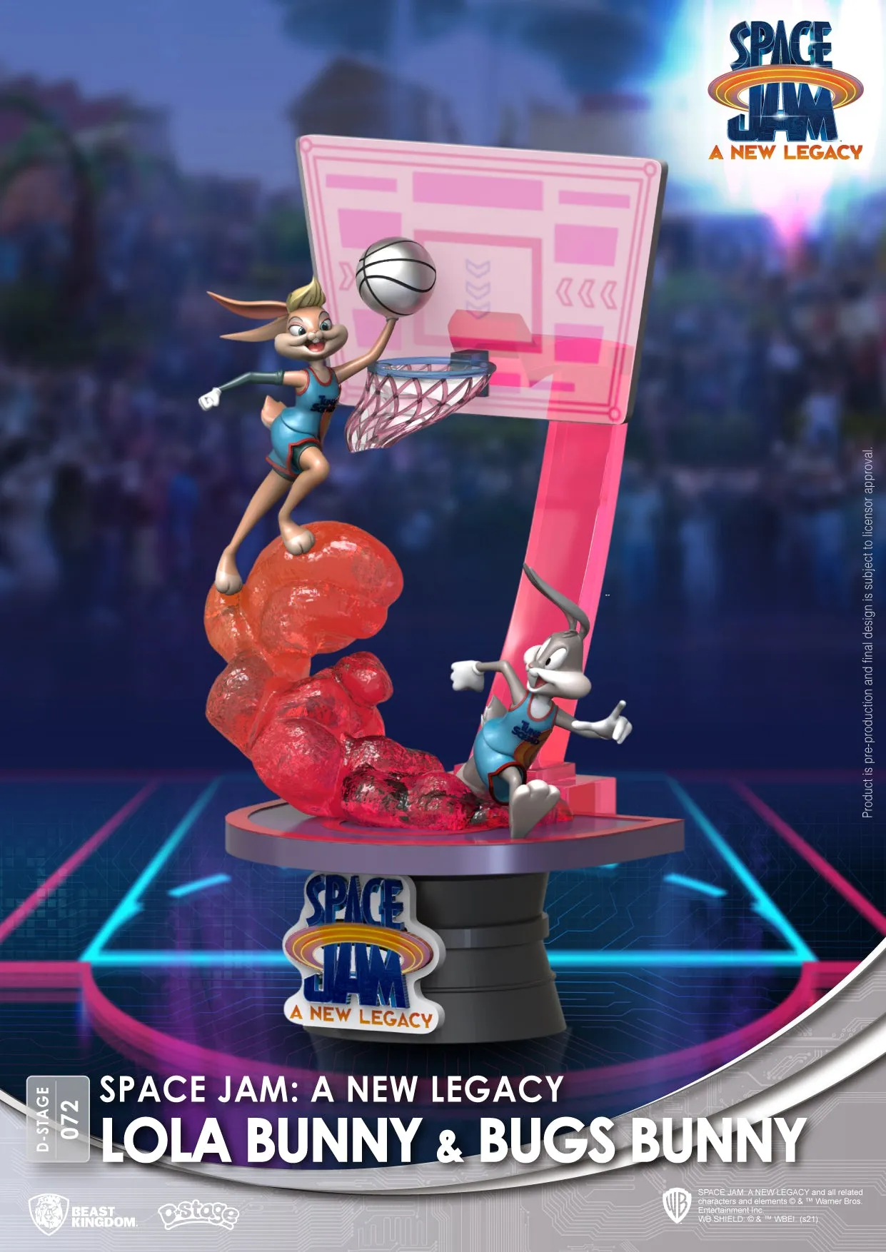 Beast Kingdom DS-072 Warner Bros. Space Jam A New Legacy: Lola Bunny & Bugs Bunny Diorama Stage D-Stage Figure Statue (Standard Version)