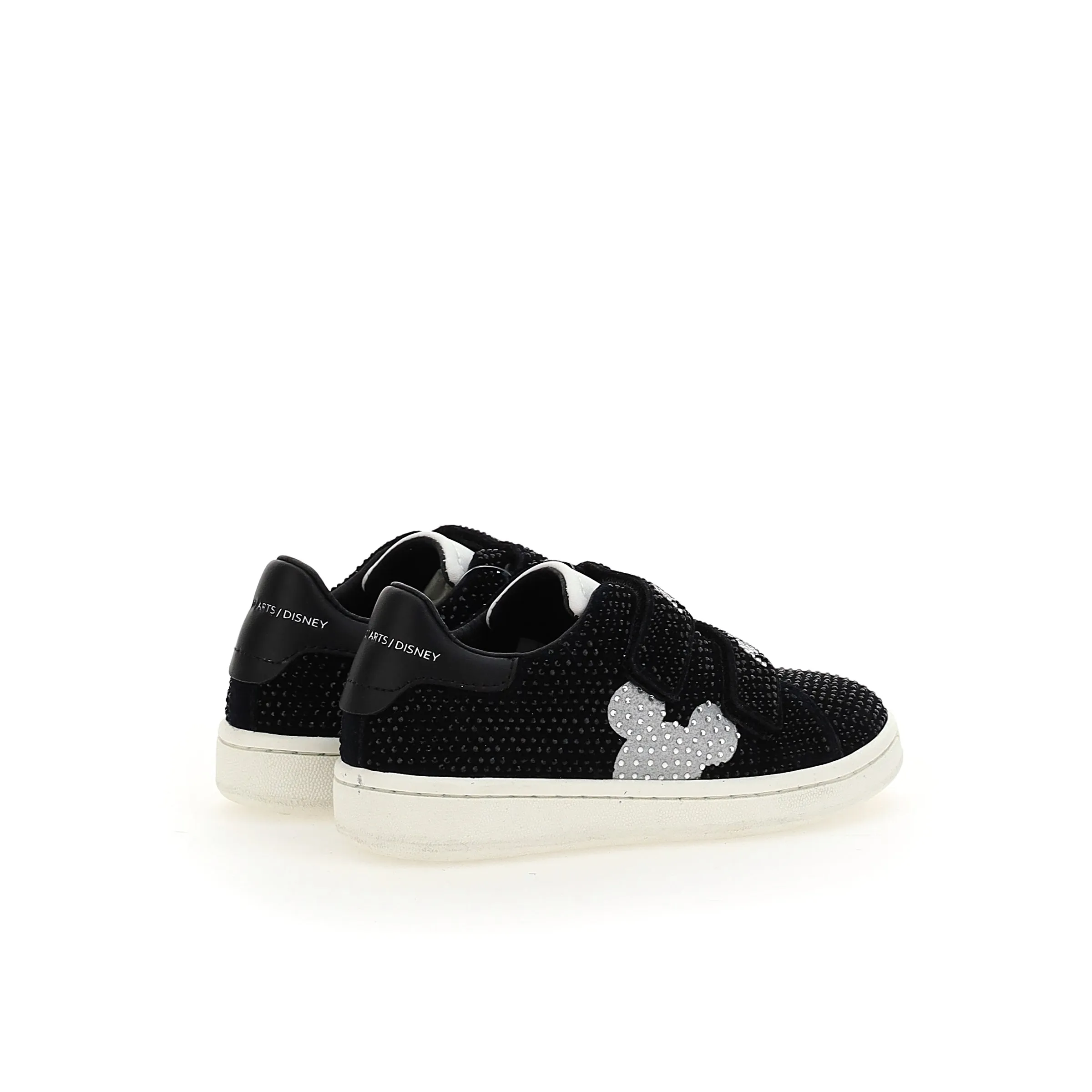 Black Mickey Gem Velcro Sneakers