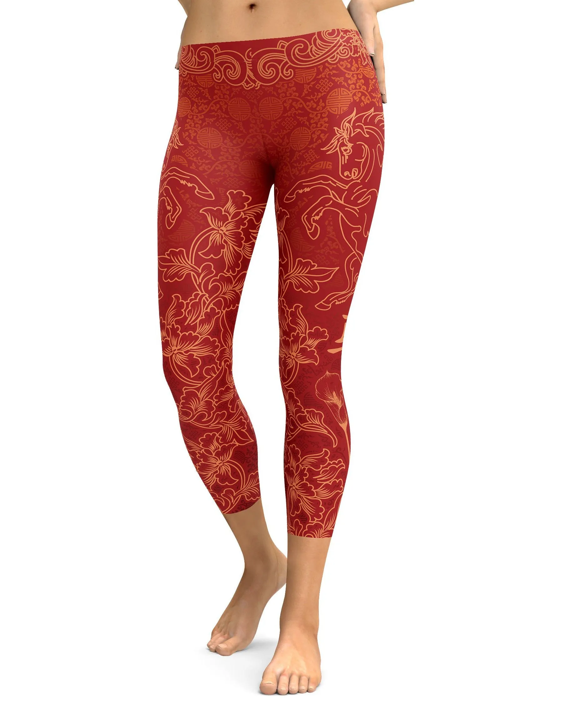 Chinese Zodiac Horse Capris