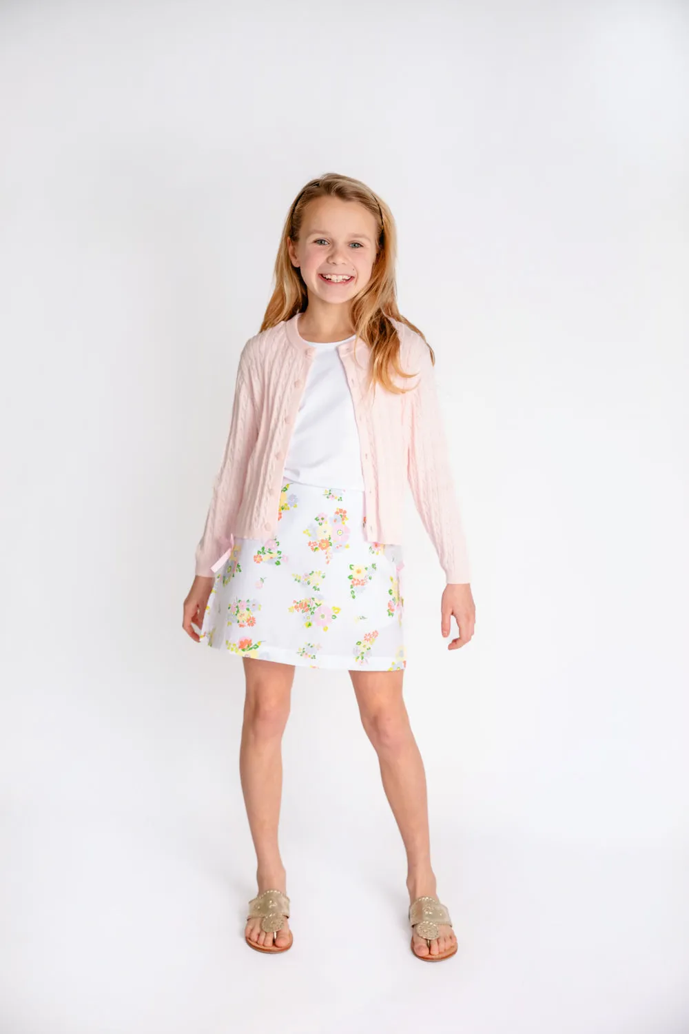 Clay's Club Skort - Biltmore Blooms with Palm Beach Pink