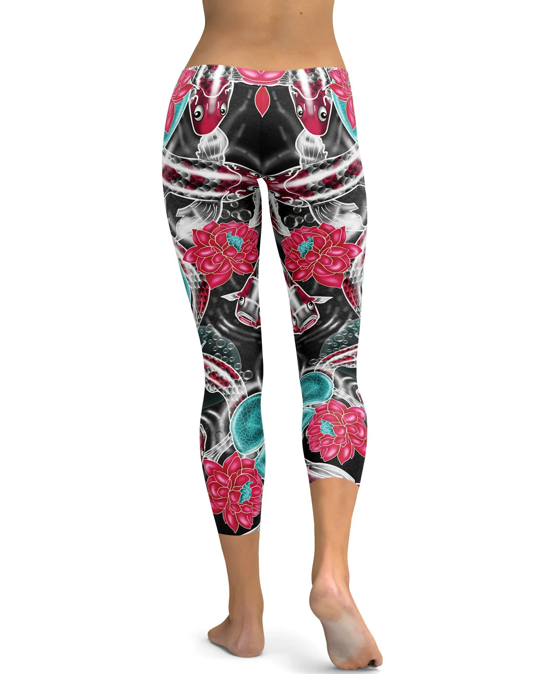 Colorful Koi Fish Capris