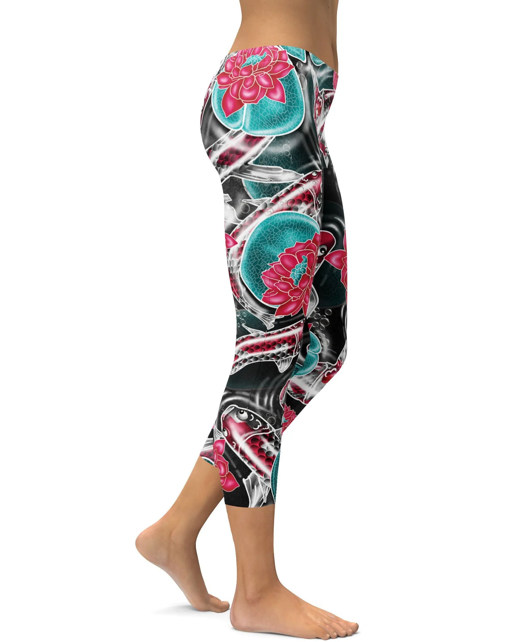 Colorful Koi Fish Capris