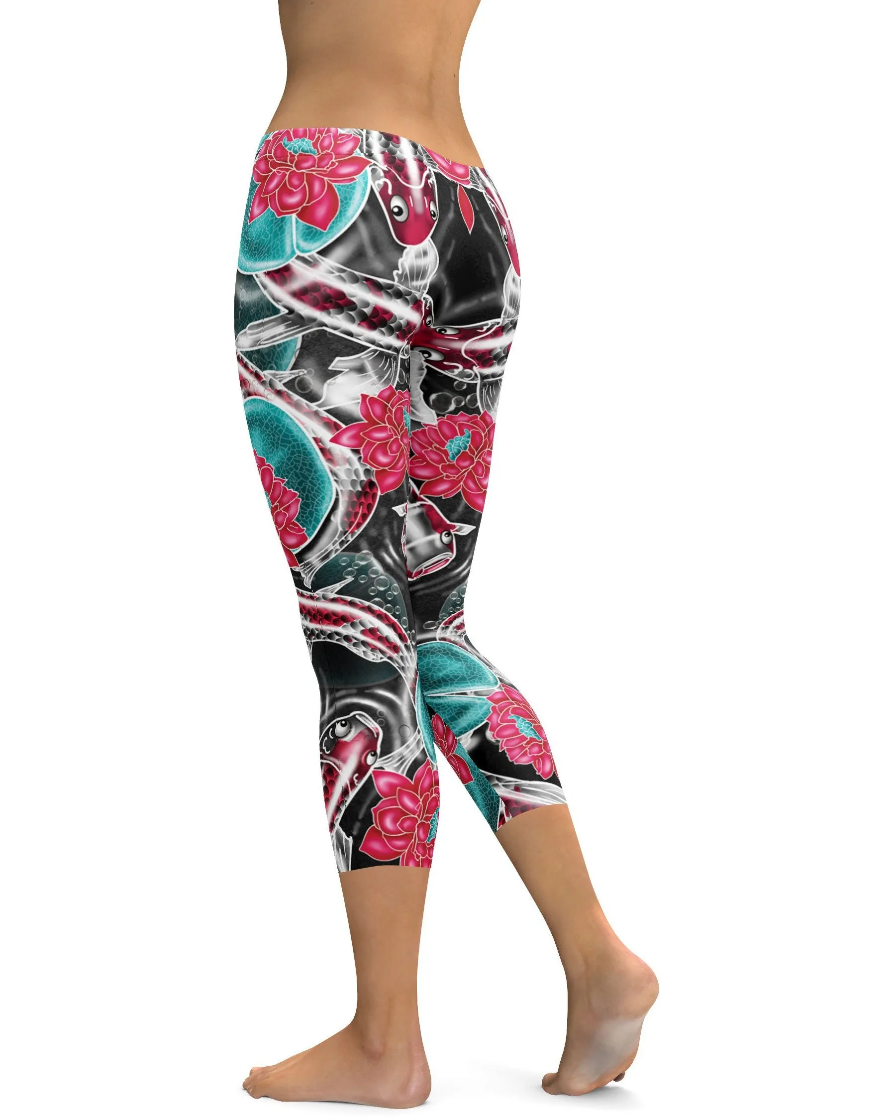 Colorful Koi Fish Capris