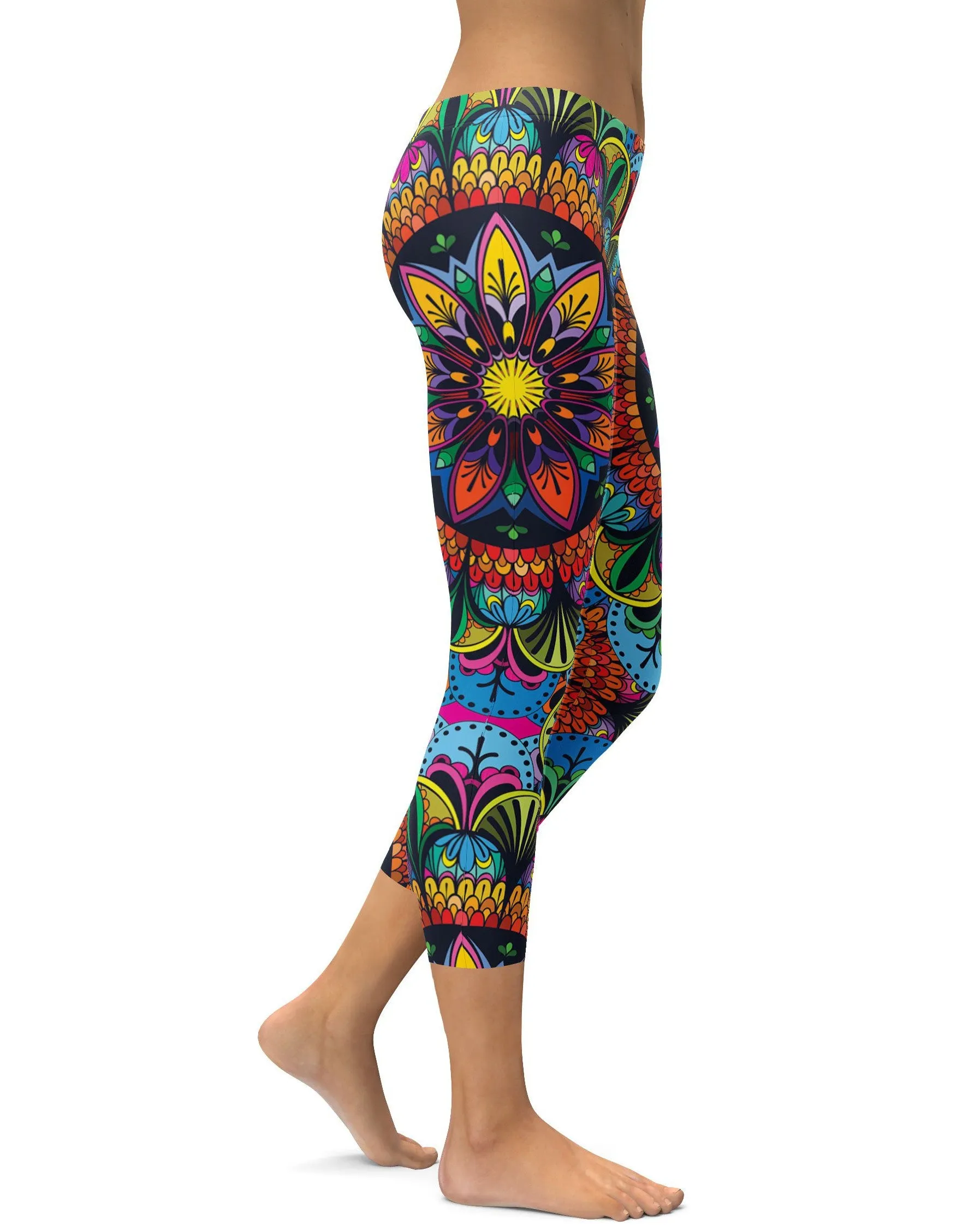 Colorful Mandala Capris