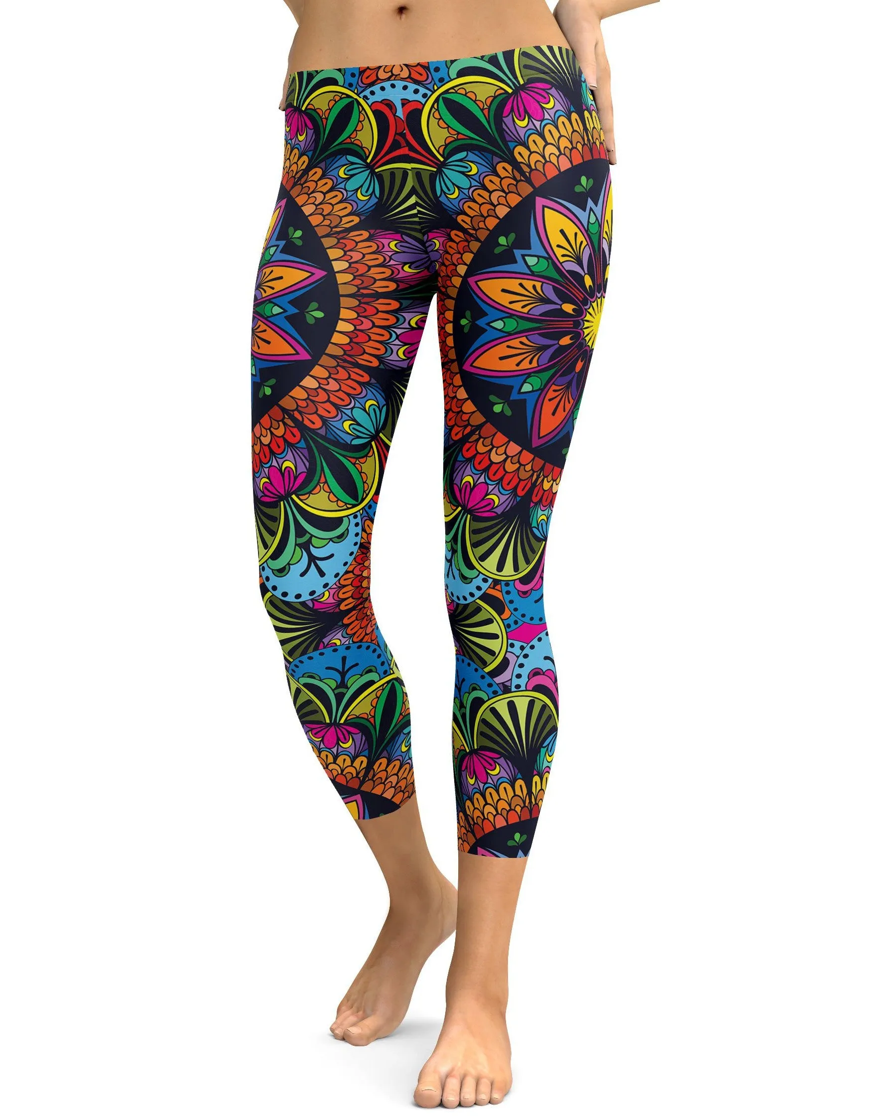 Colorful Mandala Capris