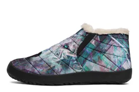 Crystal Wolf Winter Slippers