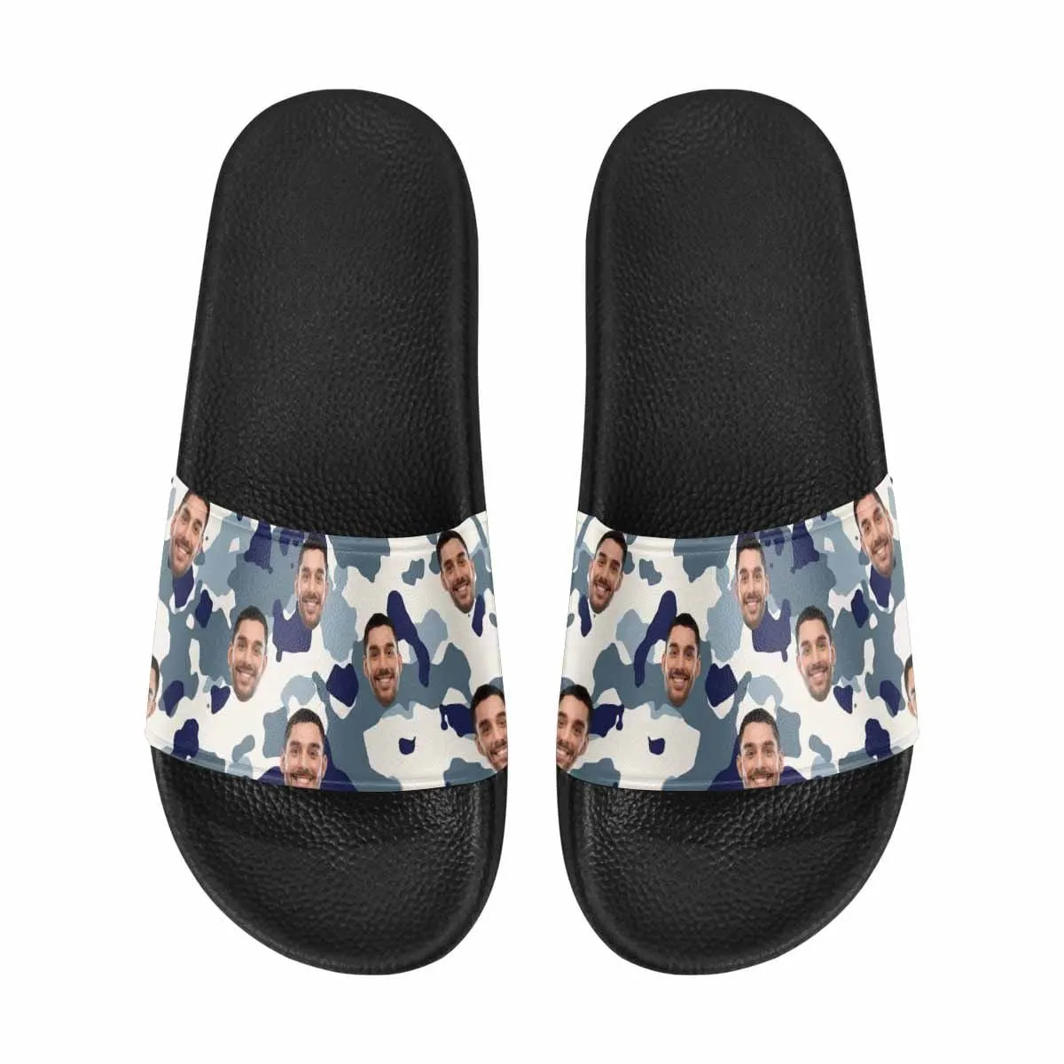 Custom Boyfriend Face Camouflage Women's Slide Sandal