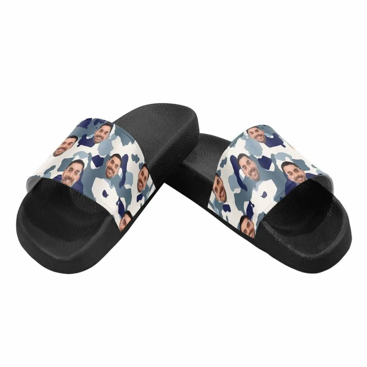 Custom Boyfriend Face Camouflage Women's Slide Sandal