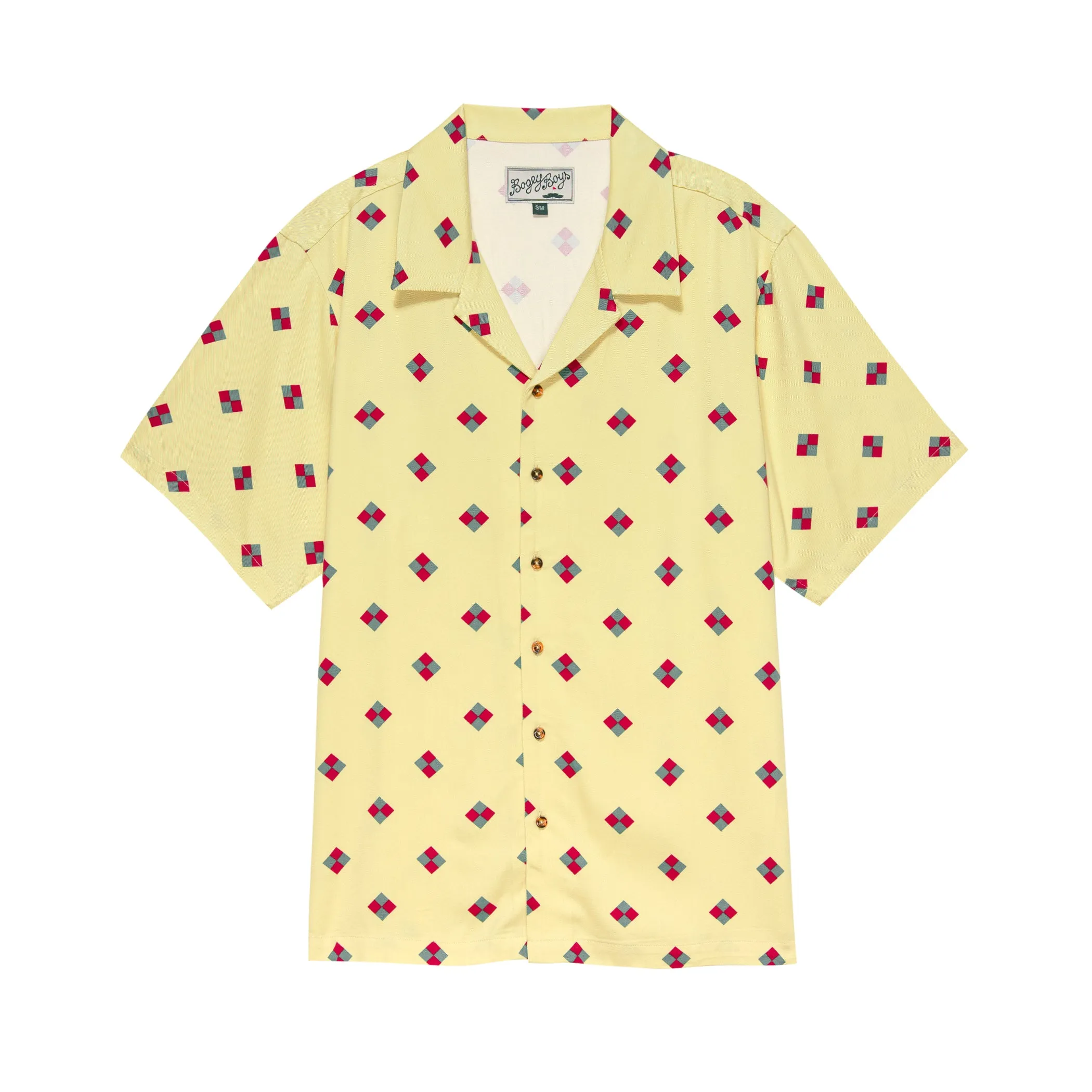 Diamonds Button Up - Yellow