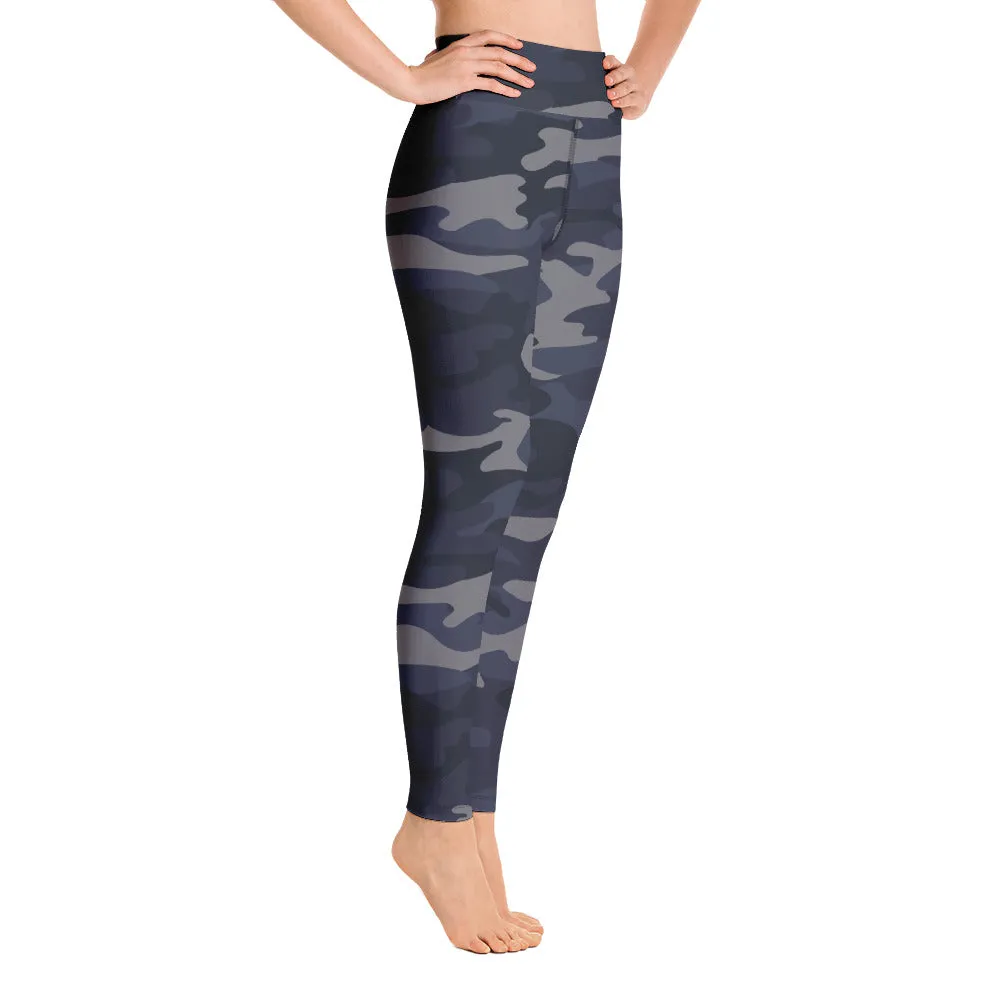 ELEVATED ESSENTIALS, BOOTY BOOSTING HIGH WAISTBAND LEGGING NAVY CAMO