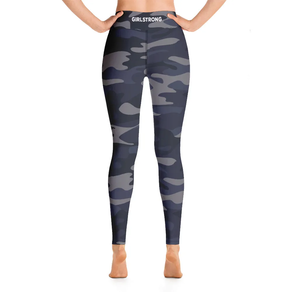 ELEVATED ESSENTIALS, BOOTY BOOSTING HIGH WAISTBAND LEGGING NAVY CAMO