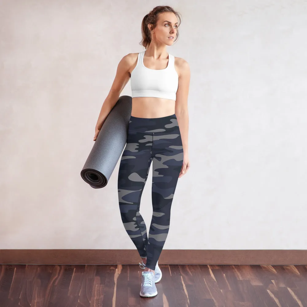 ELEVATED ESSENTIALS, BOOTY BOOSTING HIGH WAISTBAND LEGGING NAVY CAMO