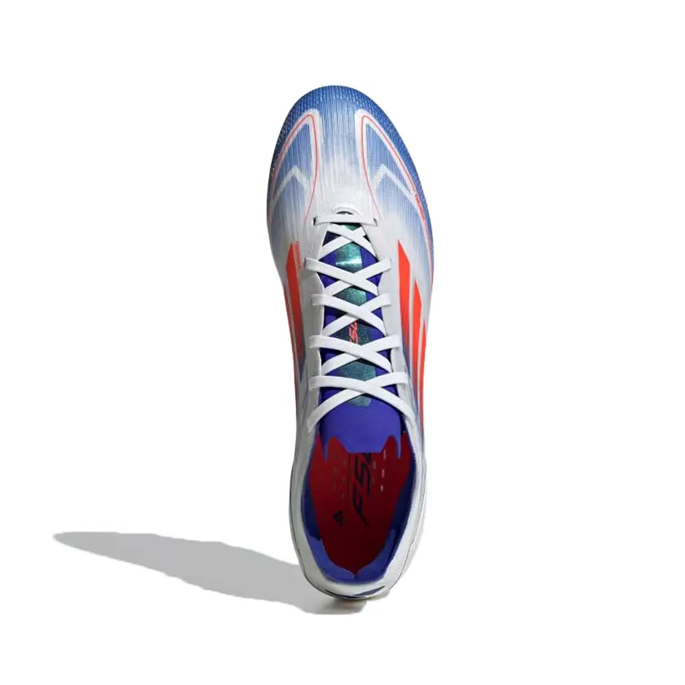 F50 Pro FG Soccer Cleats - Cloud White/Solar Red/Lucid Blue - Regular (D)