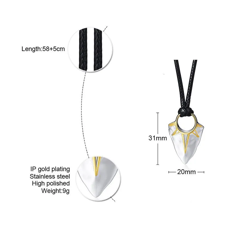 Hawaiian Tooth Stainless Steel Pendant Necklace