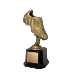 Icon Soccer Boot Figure on Black Square Base Trophy