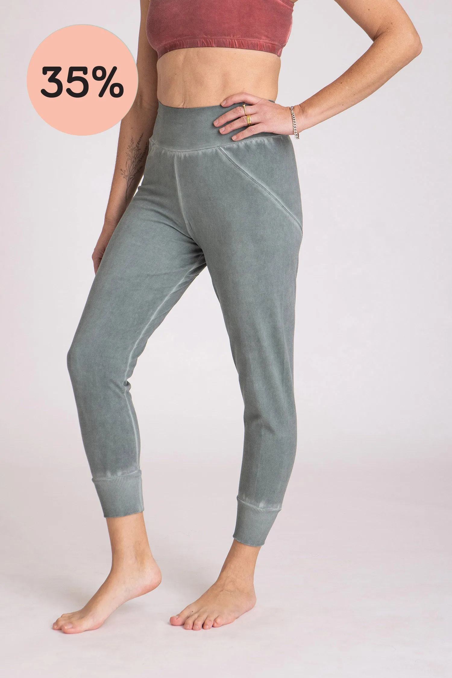 I'mPerfect Ribbed Cuff Yoga Pants 35%off