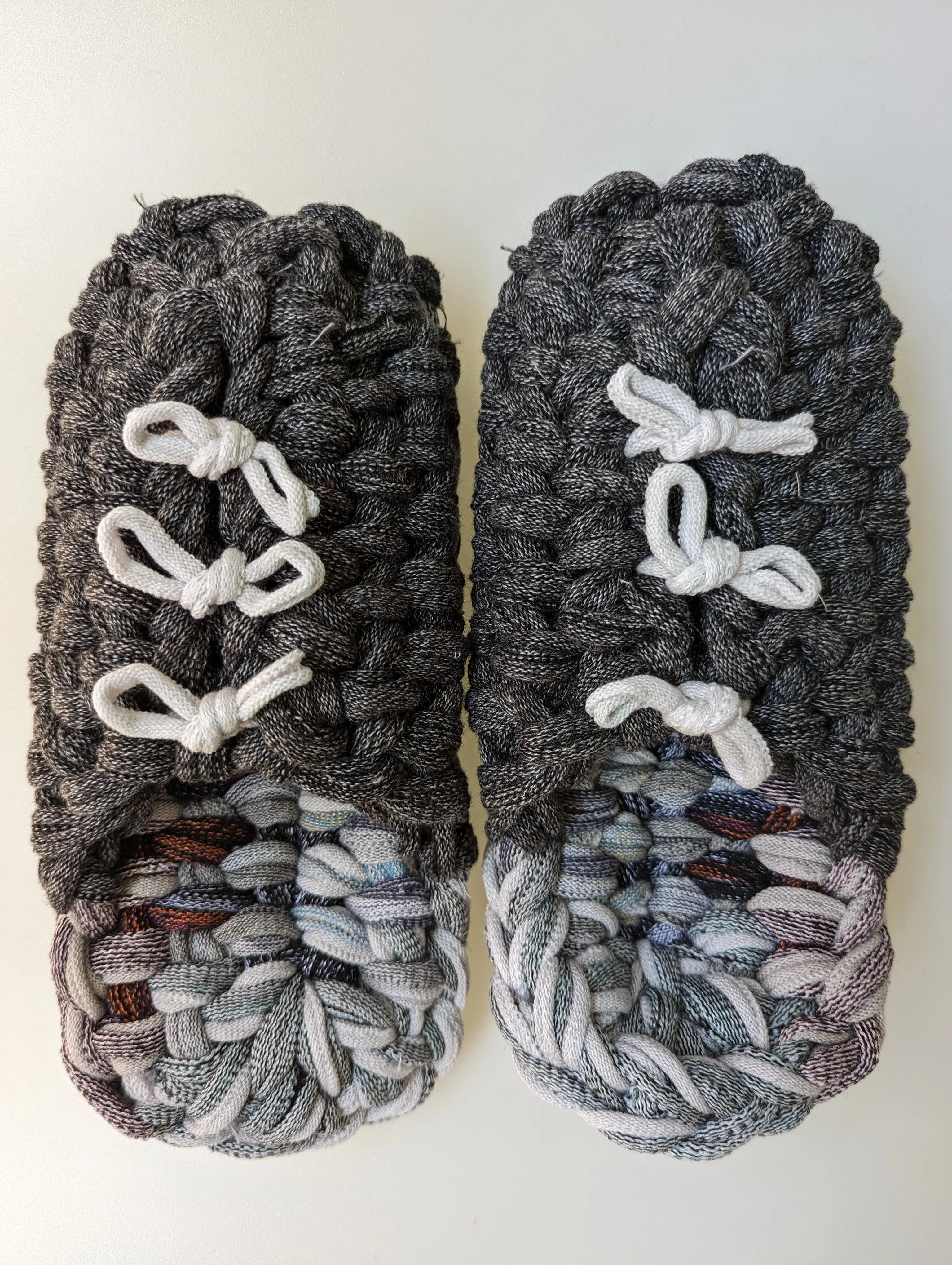 Large | Knit up-cycle slippers 2023-L33 [Large]