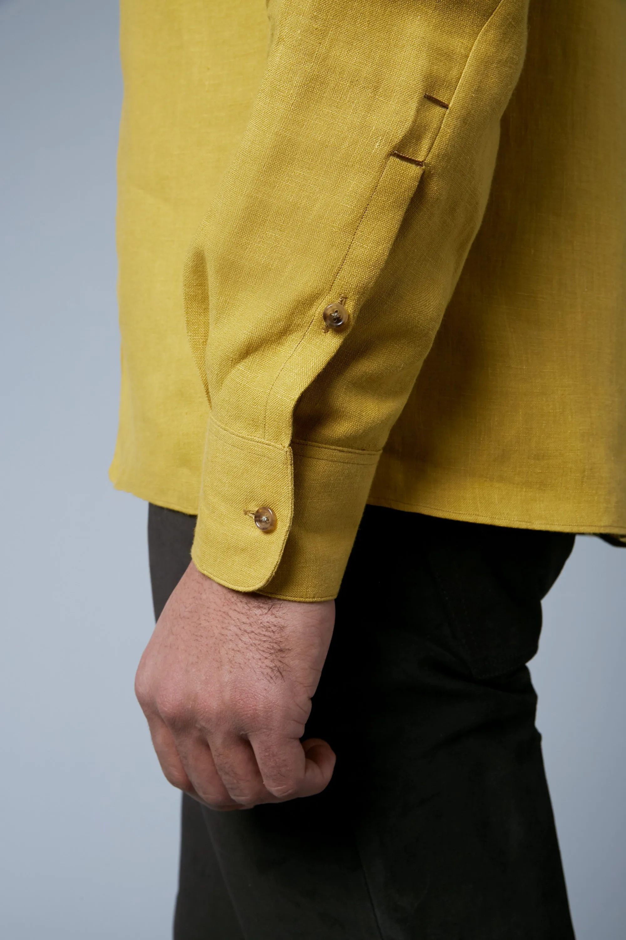 Linen Greenwich Shirt | Ochre