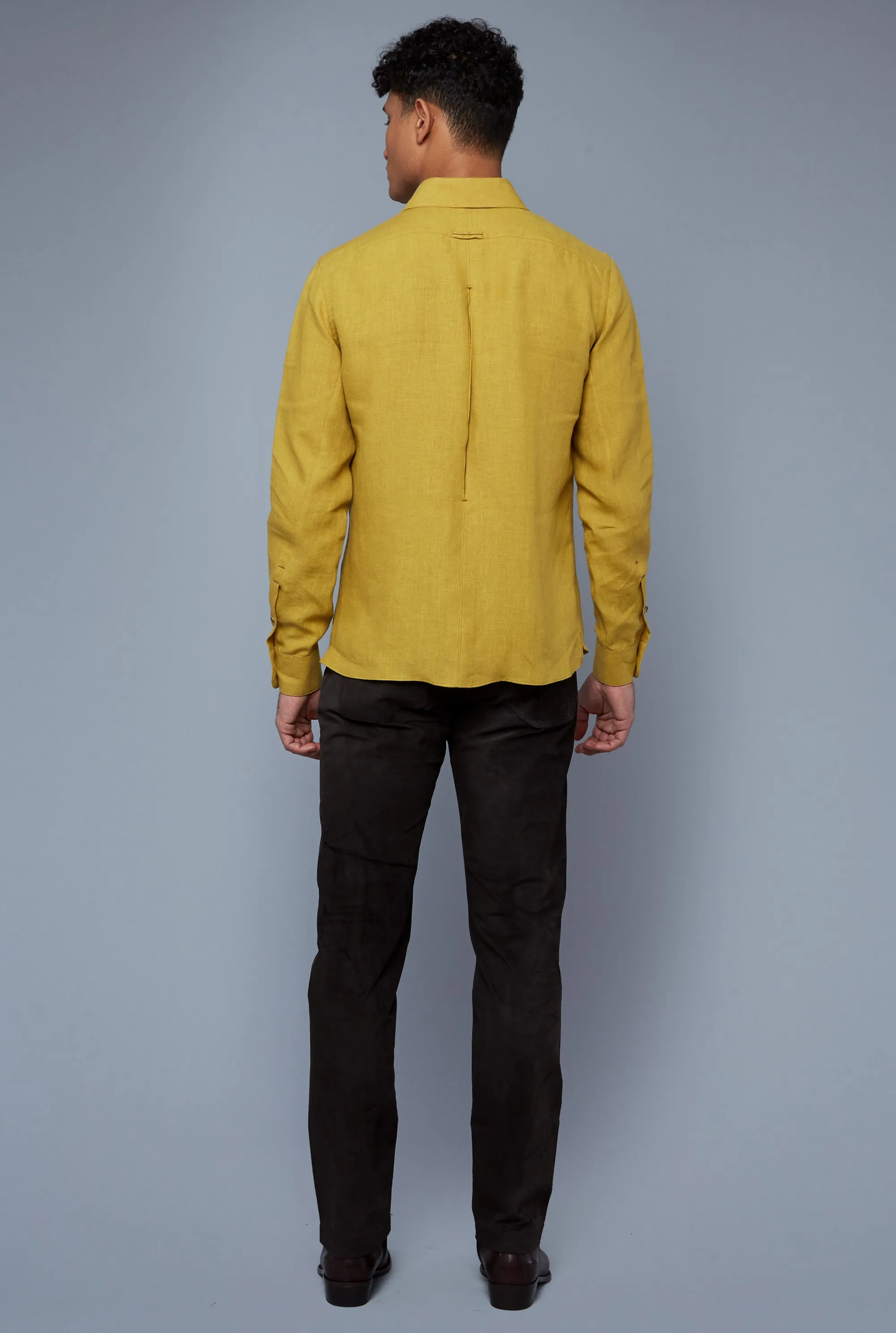 Linen Greenwich Shirt | Ochre