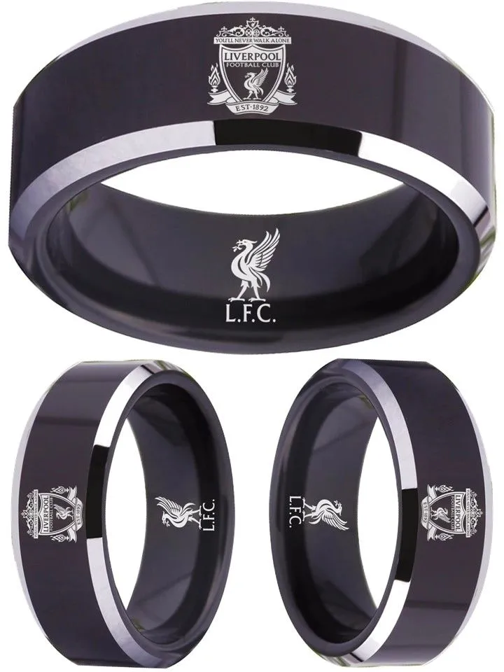 Liverpool FC Ring Silver Ring Tungsten Ring #LFC