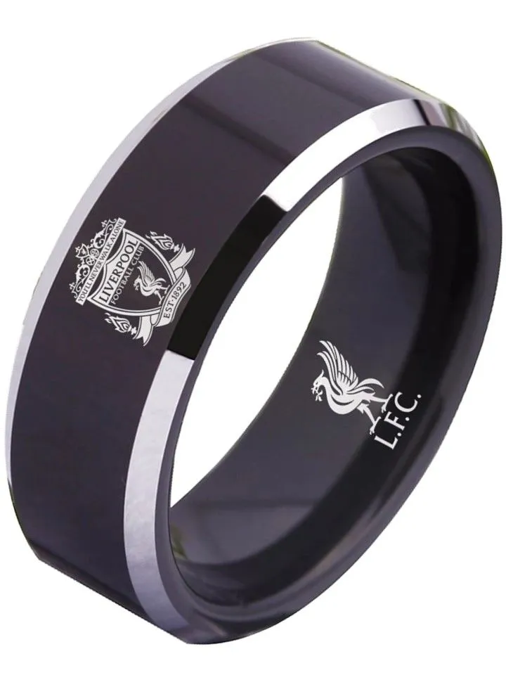 Liverpool FC Ring Silver Ring Tungsten Ring #LFC