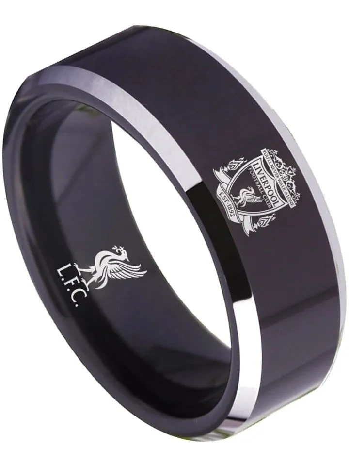 Liverpool FC Ring Silver Ring Tungsten Ring #LFC