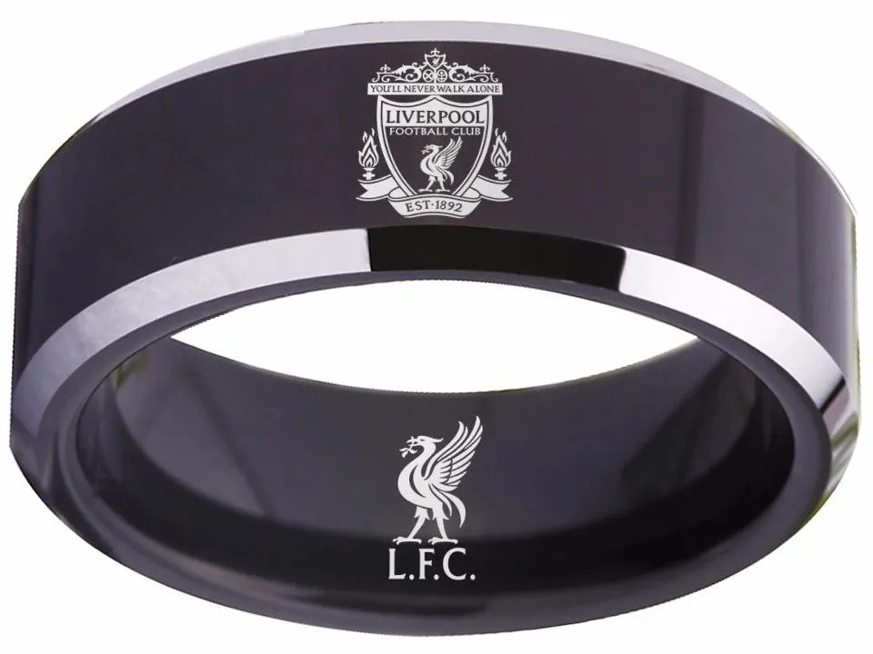 Liverpool FC Ring Silver Ring Tungsten Ring #LFC