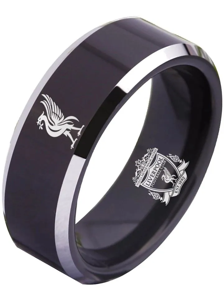 Liverpool FC Ring Silver Ring Tungsten Ring #LFC