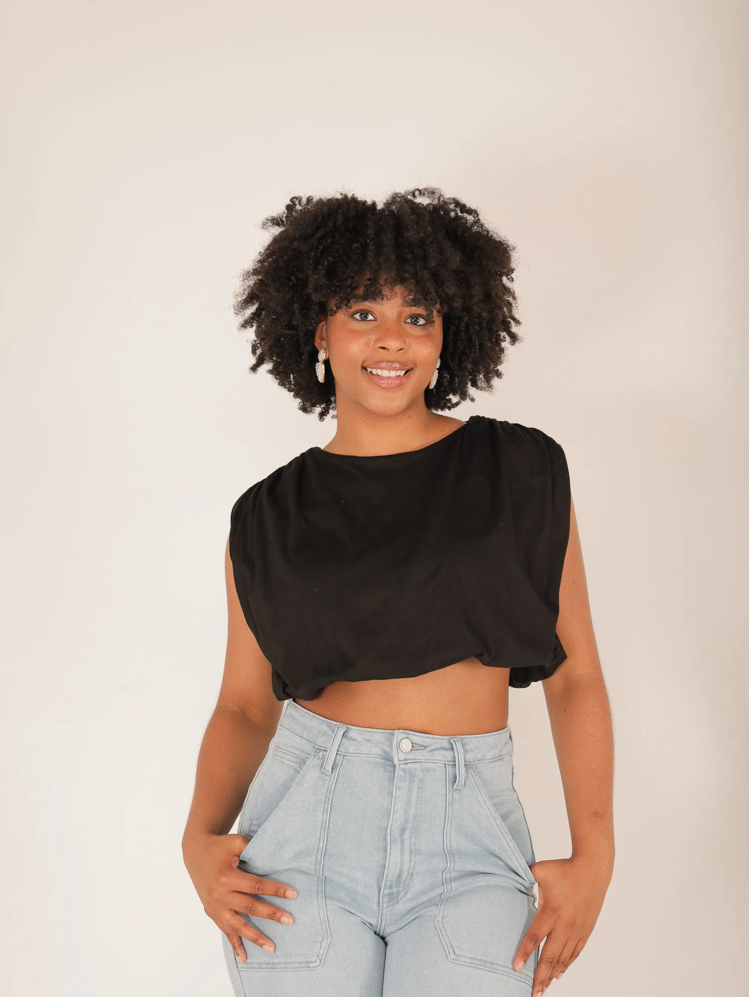 Mickey Ruched Crop Top