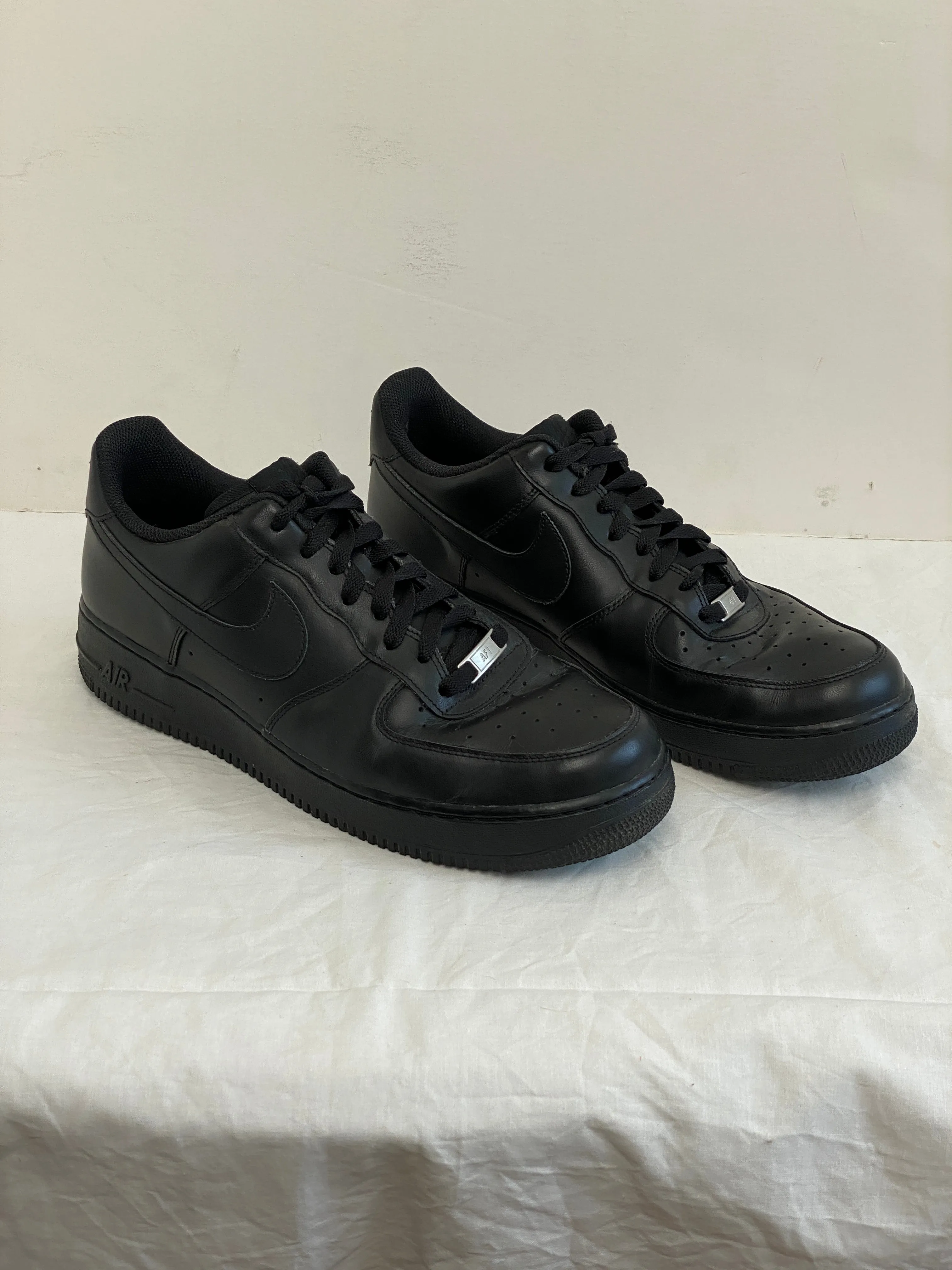 Nike Air Force 1 Low '07 Triple Black 315122-001 Shoes Sneakers (Size 12)