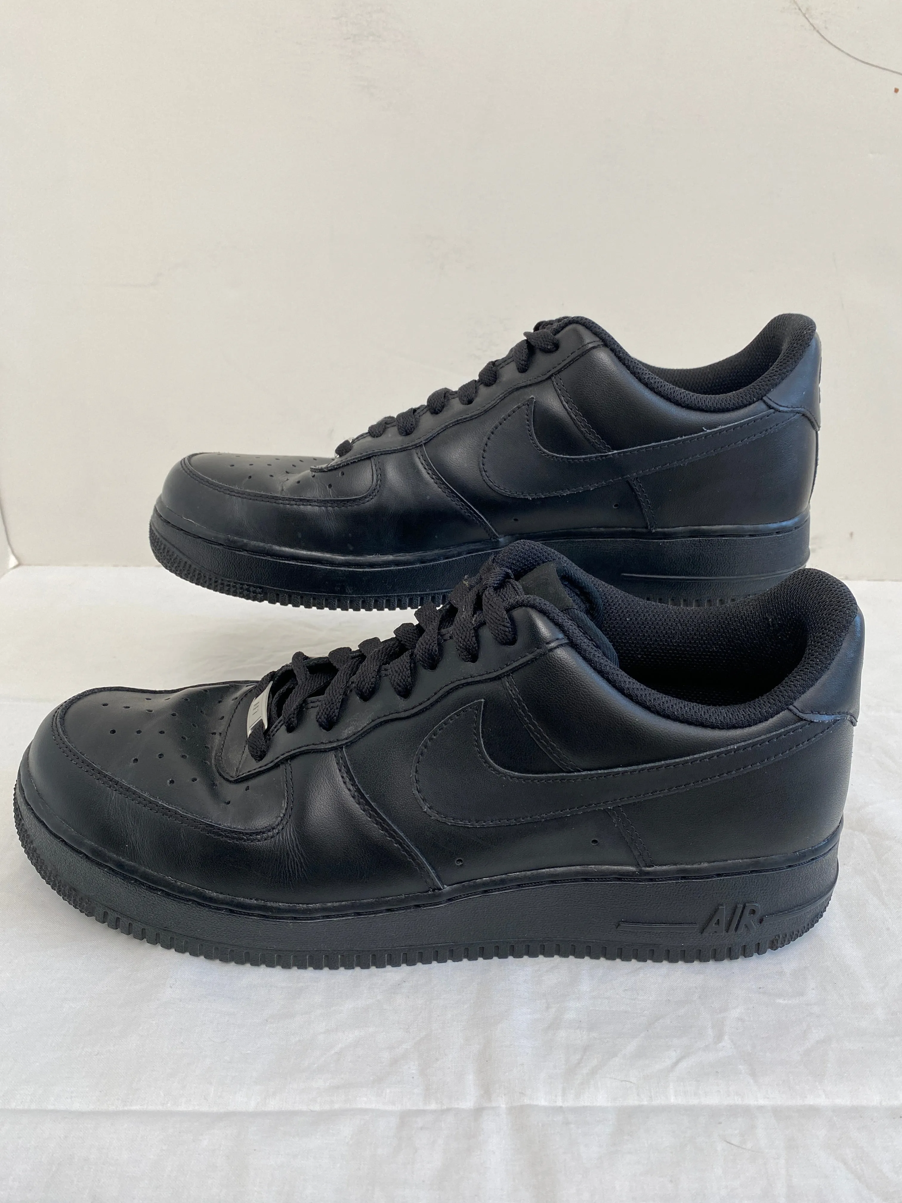 Nike Air Force 1 Low '07 Triple Black 315122-001 Shoes Sneakers (Size 12)