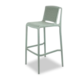 Paros UV Plastic Outdoor Bar Stool (PP) in Sage