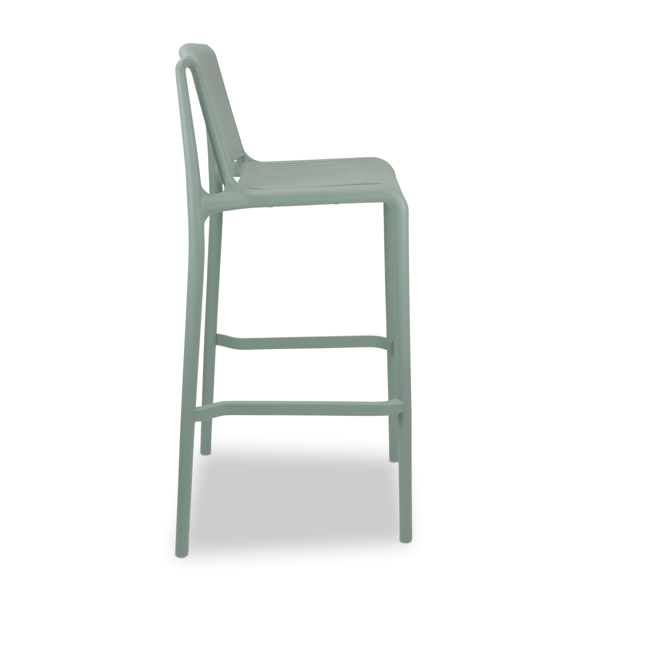 Paros UV Plastic Outdoor Bar Stool (PP) in Sage