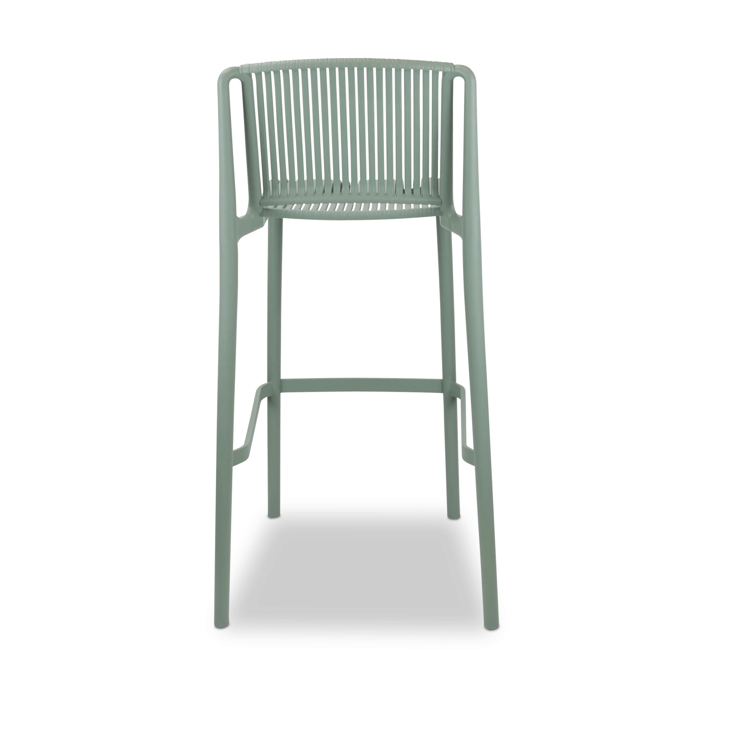 Paros UV Plastic Outdoor Bar Stool (PP) in Sage