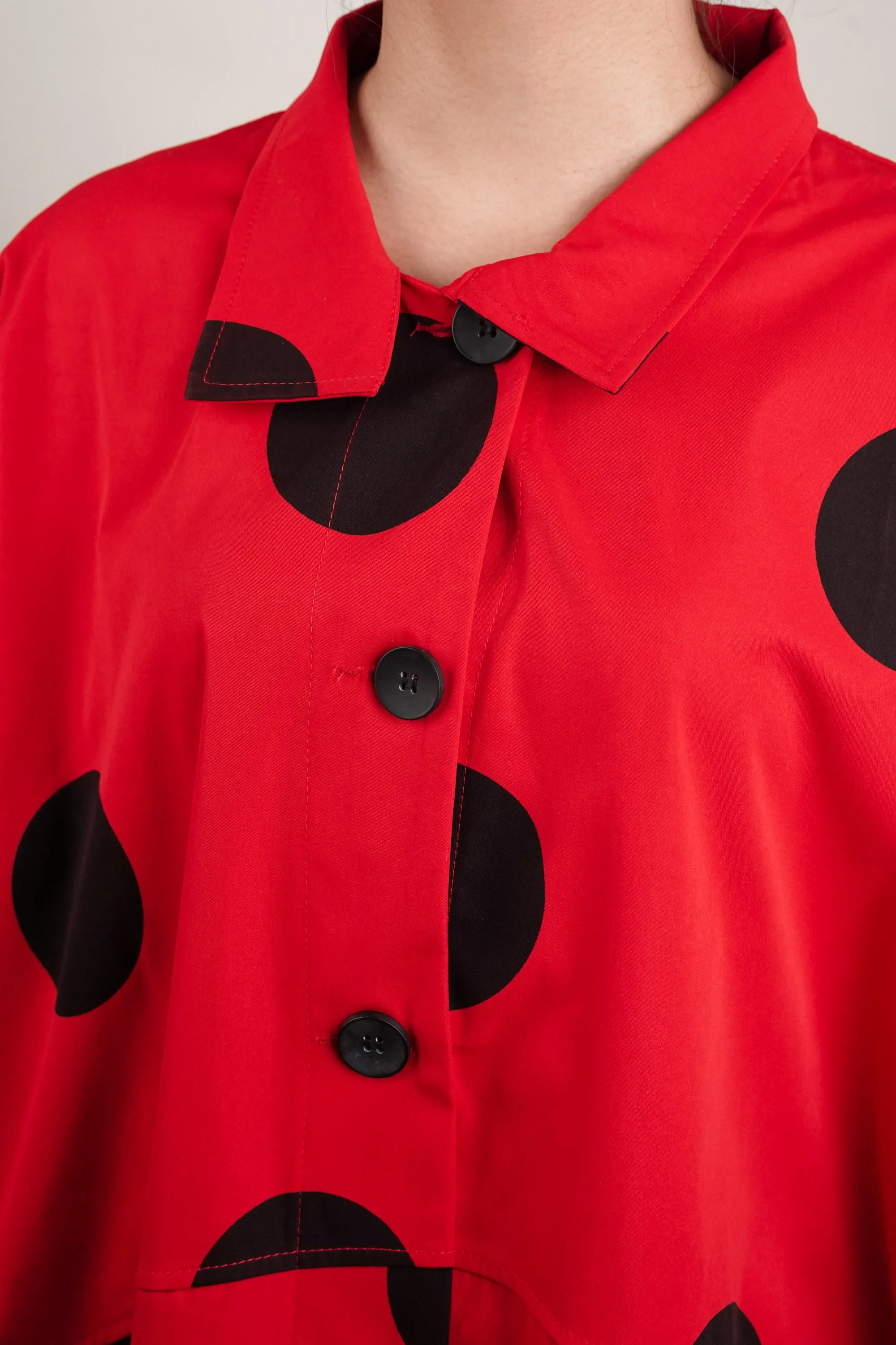 Polka Dot Red Oversized Dress