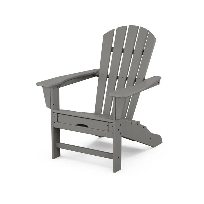 Polywood Outdoor Palm Coast Adirondack Chair With Hideaway Ottoman