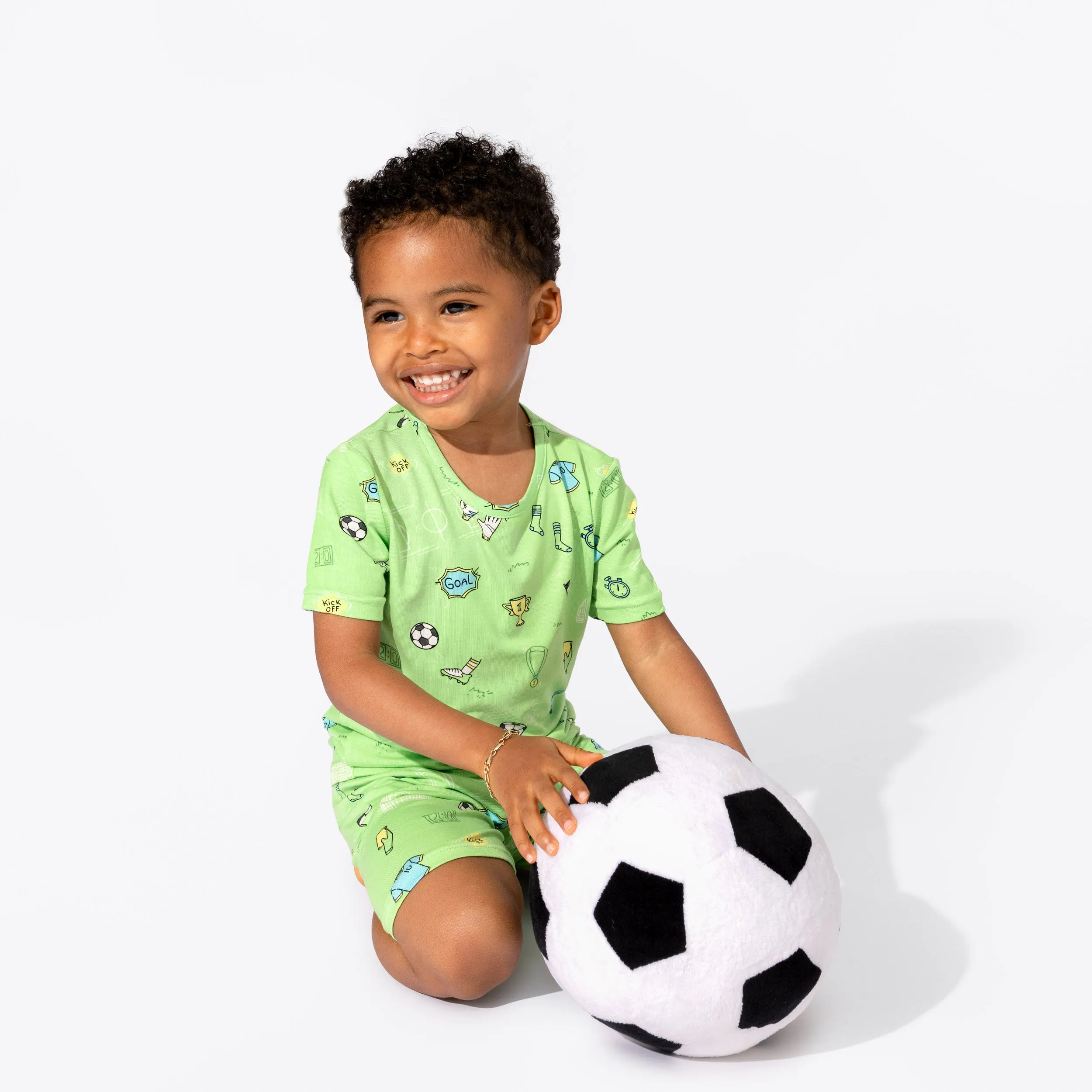 Soccer Bamboo Kids Pajama Short Set