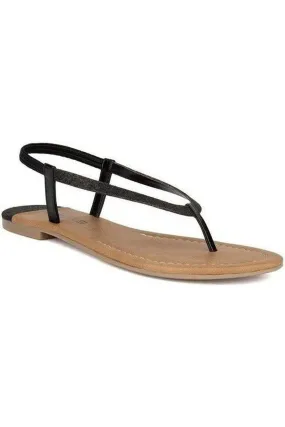 SOLES Black Fashion Trendy Flat Sandals - Classic & Stylish Footwear