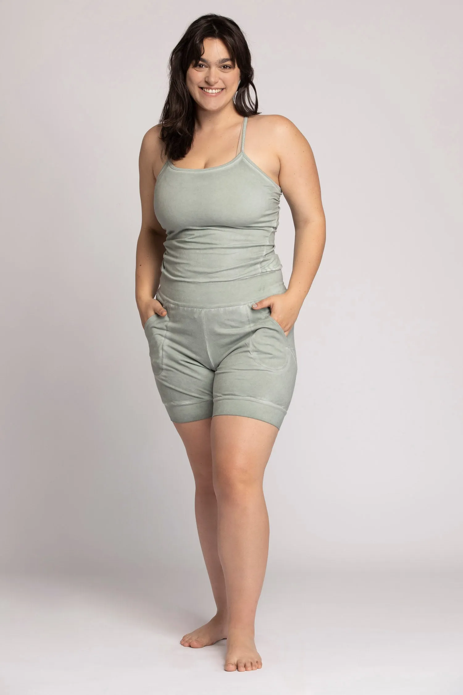 Stonewash Short Yoga Jumpsuit