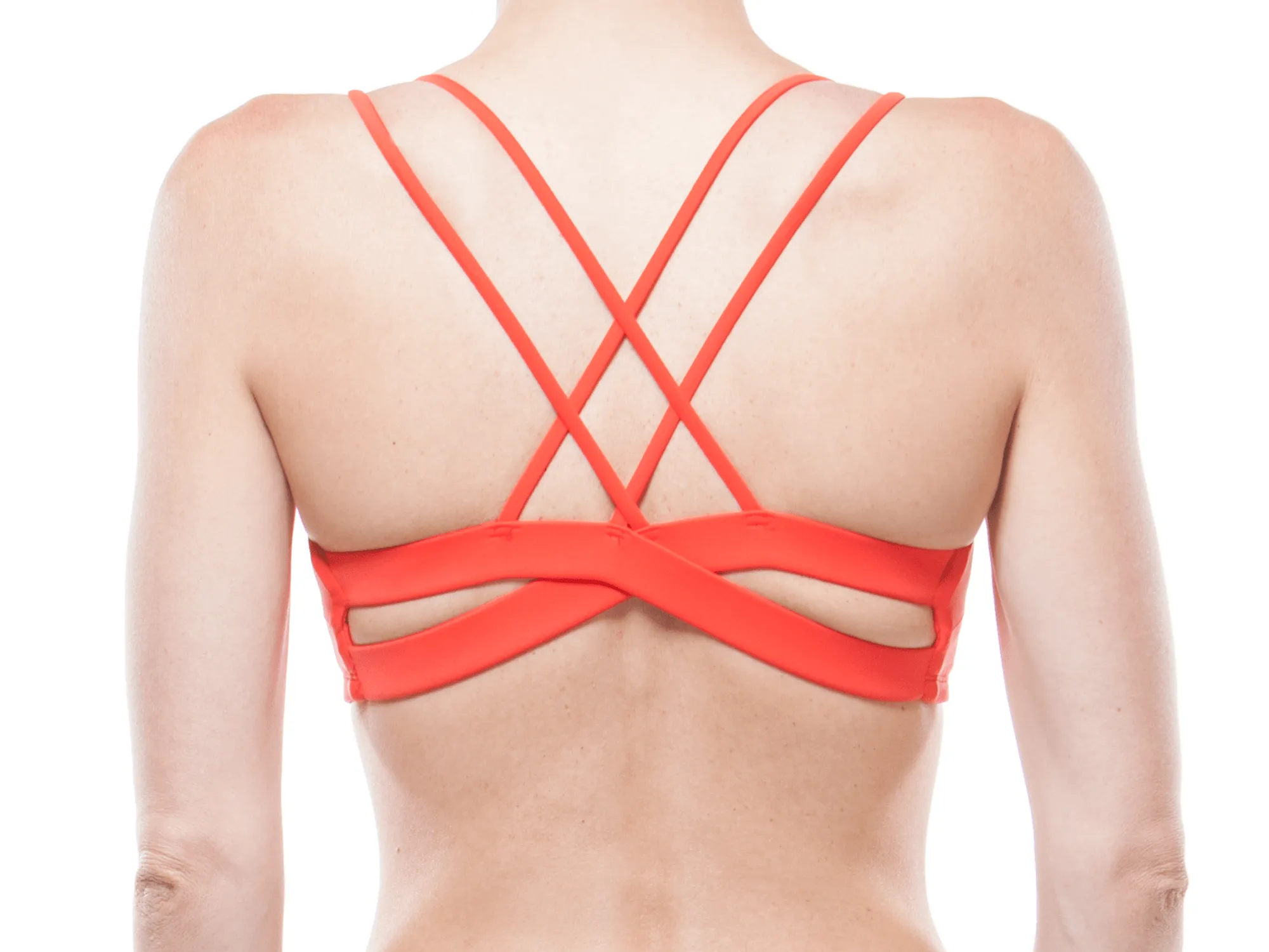 Tangerine | X Strap Swim Top