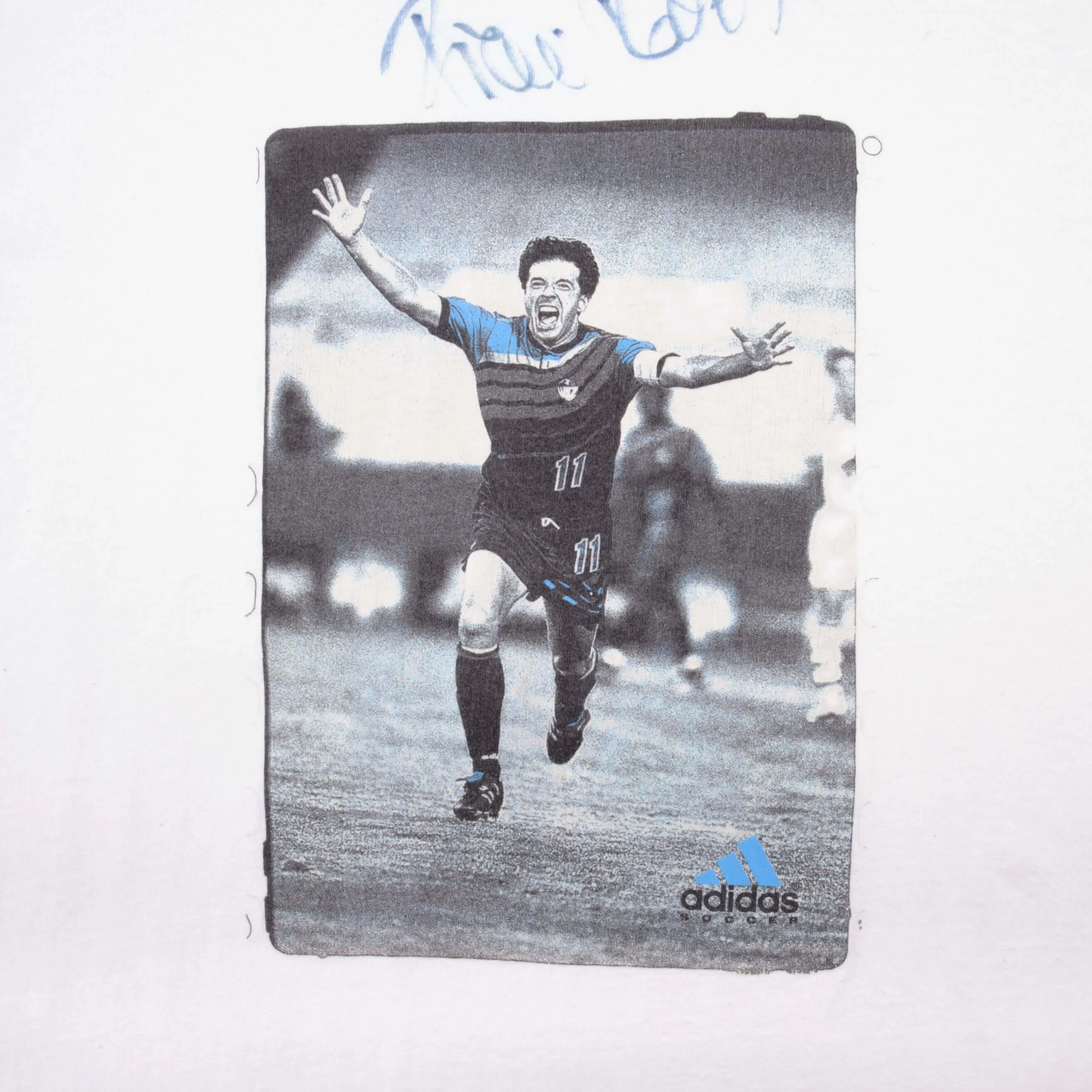 VINTAGE ADIDAS SOCCER KANSAS CITY WIZARDS PREKI TEE SHIRT 1990S SMALL MADE USA